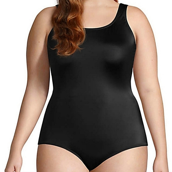 Land's End Full Coverage One-Piece Swimsuit Beach Resort Spring Summer Vacation - Picture 1 of 8